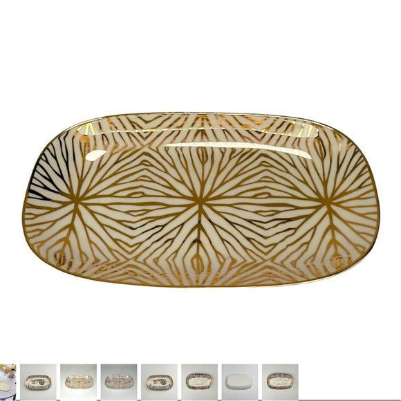 NEW Talianna of NY Lily Pad Ceramic Tray -- 24K Detail - Picture 8 of 8